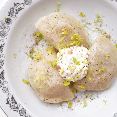 Pierogi z kaszą gryczaną i twarogiem EasyVege